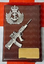 Royal Navy WO SA80 Military Presentation Plaque